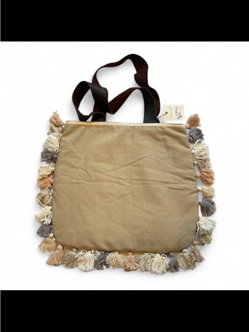La Troupe Tulum Skull Tassel Tote Bag Bolso Calaca Verde Bordado Y - Picture 3 of 14